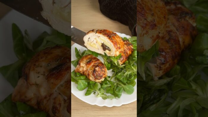 POLLO RELLENO en AIR FRYER🍗  #comidasaludable