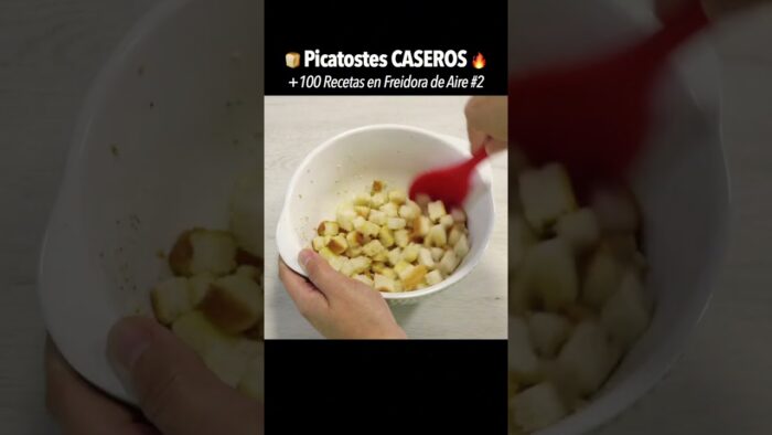 🥖 Picatostes en Freidora de Aire: ¡Crujientes y Deliciosos! 😍  Cuadrados  | Ep.#2