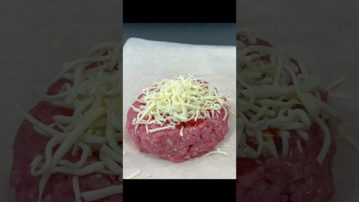 🍔 Receta HAMBURGUESAS RELLENAS en airfryer… ¡Para chuparse los dedos! #shorts #recetasairfryer