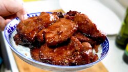 Receta de char siu frito al aire (cerdo a la parrilla chino) | Char siu de cuello de cerdo rápid ...