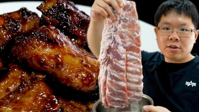 Receta de costillas de cerdo Char Siu en freidora de aire | ¡Costillas de barbacoa chinas fáciles…