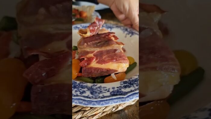 Receta de salmón con jamón en freidora de aire l celestedelabanda