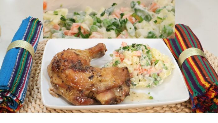 Receta en la freidora de aire / Air Fryer / facil y rapida de preparar, ensalada y postre.
