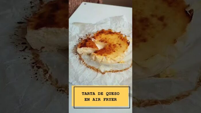 🍰🧀Receta increíble y sencilla de tarta de queso en air fryer 💛