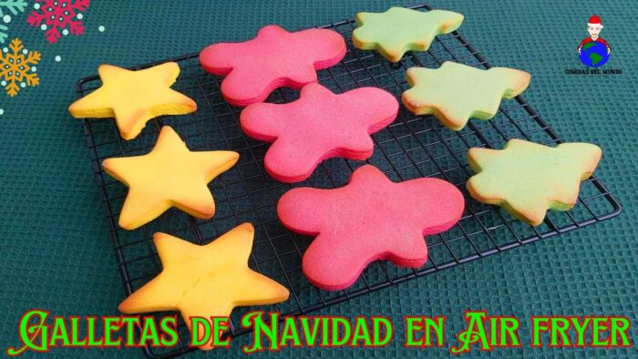 🎄 ¡Galletas de Navidad Perfectas en Air Fryer / Freidora de Aire  🎅 Rápidas, Fáciles y Sin Horno 🎁