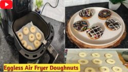 100% Eggless Doughnuts Recipe In Air Fryer | Mini Doughnut NO Oven NO Problem |@Mayrakisecretrasoi
