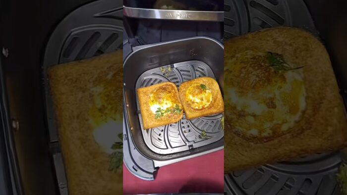 Air Fryer Breakfast #Egg Toast in Air Fryer #dailyroutine #food #fypviral #recipe