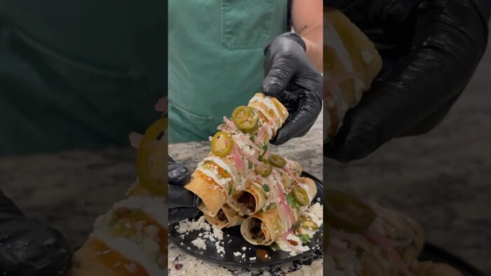 Air fried brisket taquitos (recipe in the description) #fyp #shorts #explore #food