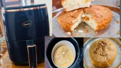 Air fryer vanilla sponge cake recipe / ഇനി എയർ ഫ്രയറിലും ഈസി ആയി കേക്ക് ഉണ്ടാക്കാം 👍