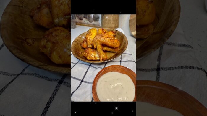 Alitas de Pollo Crujientes en Freidora de Aire/Air Fryer #receta #airfryerrecipes #alitasdepollo