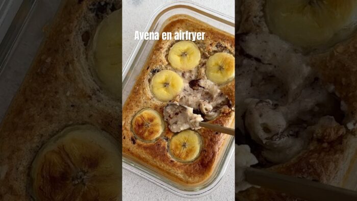 Avena en freidora de aire 🍌 una receta saludable y super rica