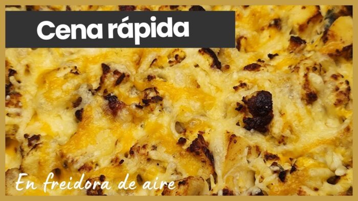 ✅ CENA RÁPIDA EN FREIDORA DE AIRE 🍗🧀