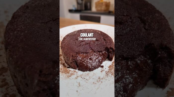 COULANT DE CHOCOLATE SIN AZÚCAR EN #AIRFRYER #food #recetacocina #receta