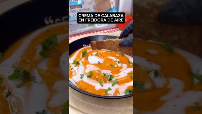 CREMA DE CALABAZA en FREIDORA DE AIRE #shorts #recetas