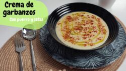 🍄CREMA DE GARBANZOS con puerro y setas en Thermomix. ¡SENCILLA RAPIDA Y DELICIOSA!