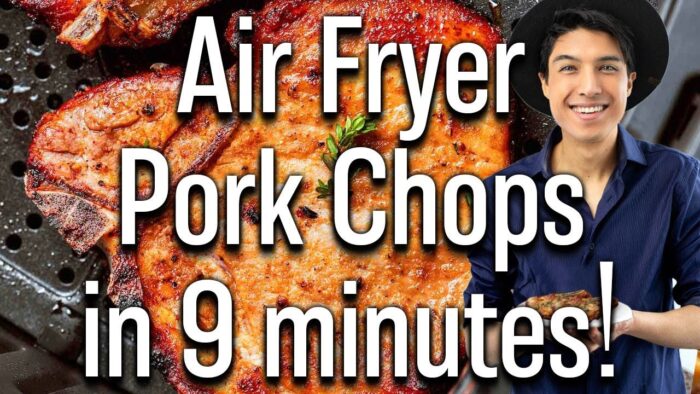Chuletas de cerdo en freidora de aire en solo 9 minutos: ¡tan jugosas y tiernas!