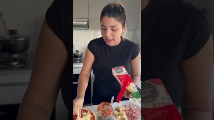 Hicimos mini pizzas en la freidora de aire