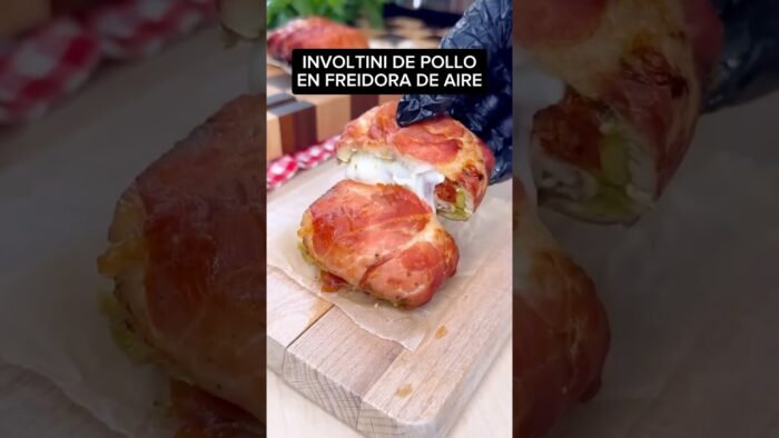 INVOLTINI DE POLLO en FREIDORA DE AIRE #shorts #recetas