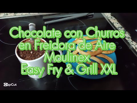 La receta de las 13:00​ 😋 Chocolate con Churros en Freidora de Aire Moulinex Easy Fry & Grill XXL.