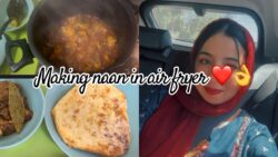 Making Roghni Naan 🫓 in air fryer/  karhai and naan recipe ❤️ /life in Australia 🇦🇺