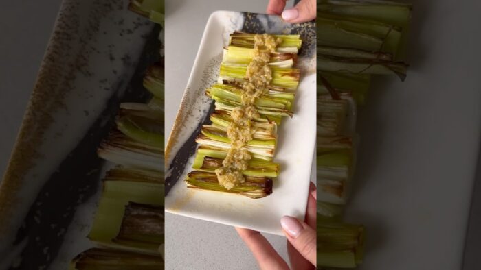 Puerros en freidora de aire con aliño #recetasanas #recetasfaciles #recetasana #receta #airfryer