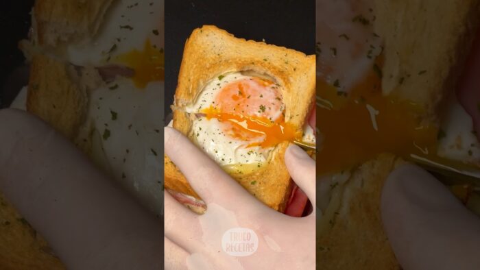 SÁNDWICH DEFINITIVO de jamón y queso en air fryer