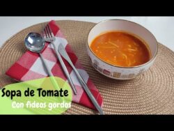 🍅SOPA DE TOMATE CON FIDEOS GORDOS en Thermomix. ¡¡Buenísima y calentita!!