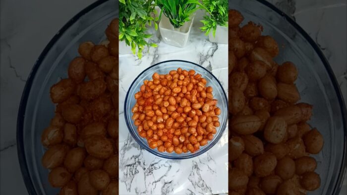 Spicy Peanut Fry in Air Fryer | Quick & Healthy Snack Recipe #AirFryerSnacks#ourfoodlab #airfryer