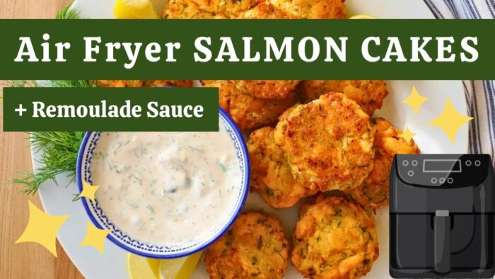 Tortitas de salmón con salsa remoulade en freidora de aire ⭐️