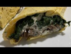 WRAP DE TORTILLA CON ESPINACAS Y CHAMPIÑONES CON THERMOMIX 6 !!