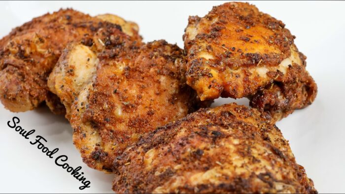 ¡Los muslos de pollo en freidora de aire más crujientes que jamás prepararás!