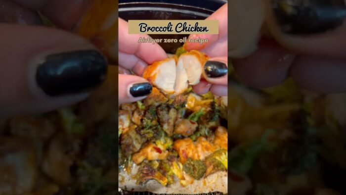 AirFryer Broccoli Chicken Delicious Weight Loss Recipe #airfryerchicken #indianweightlossdiet #short