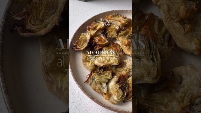 Alcachofas al ajillo en airfryer #recetasfaciles #recetasenairfryer #alcachofasfritas #alajillo