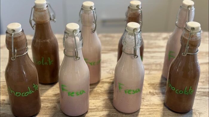 BATIDOS CASEROS DE CHOCOLATE 🍫 Y FRESA 🍓 CON THERMOMIX 6!!