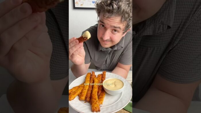Bastoncitos de 🍗 #pollocrujiente #snackricoysaludable #recetas #airfryer #mapetitebouchee #pollo
