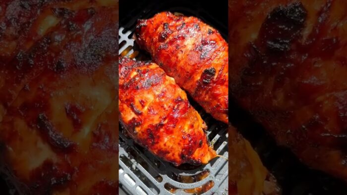 Berenjenas al horno ✨ Pollo relleno en freidora de aire #shorts #shortvideo #short
