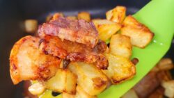 🔴CENA RAPIDÍSIMA PANCETA con PATATAS FRITAS AL AJILLO en freidora😋TRUCO, QUEDAN PERFECTAS SIN ACEITE