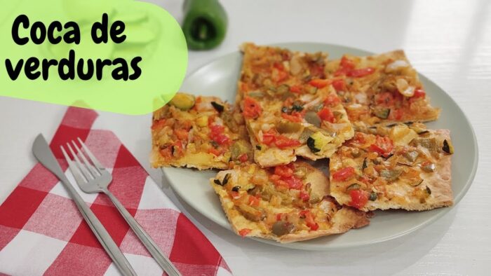🥒COCA DE VERDURAS en Thermomix. Una cena ¡FACIL Y SALUDABLE!