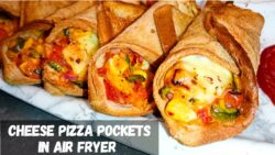 Cheesy Pizza Pockets in Air Fryer | pizza pockets recipe | Bread ka Nashta | Air Fryer Snacks #pizza