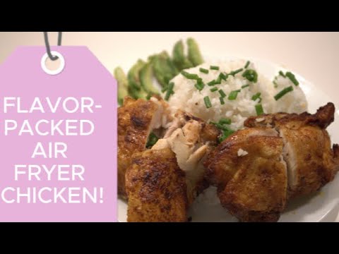 Easy & Delicious Air-Fried Chicken with White Rice | Quick Meal Recipe