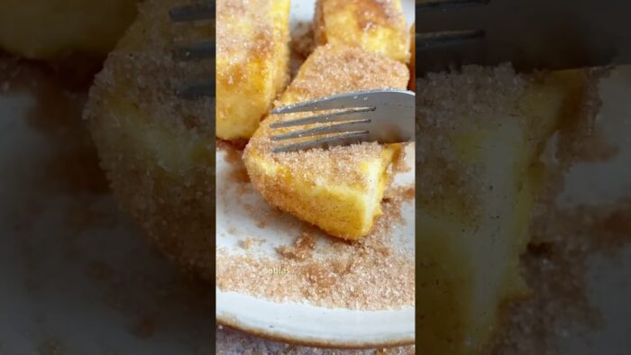 Leche frita airfryer 😋 #lechefrita #postresaludable #recetas #airfryerrecipes #airfryer #viral