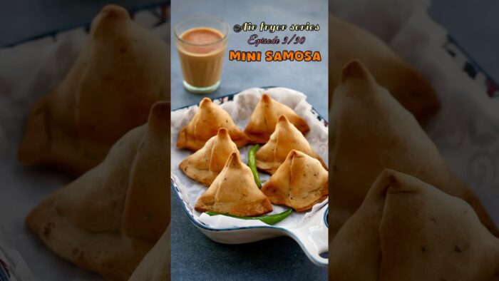 Mini Samosa 😋 Air fryer episode (3/30) #shorts #samosa #airfryerrecipe #asmr #viralrecipe