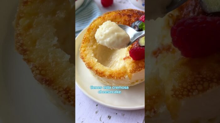 Mini cheesecakes en freidora de aire – Recetas La Lechera #shorts