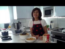 Papas, judías y fideos en thermomix.