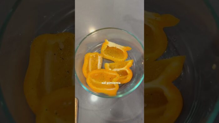Pimientos en la air fryer. #receta  #fitness #fit #recetasfitness