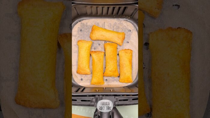 Rollitos de jamón y queso en freidora de aire #recetasfaciles #airfryer