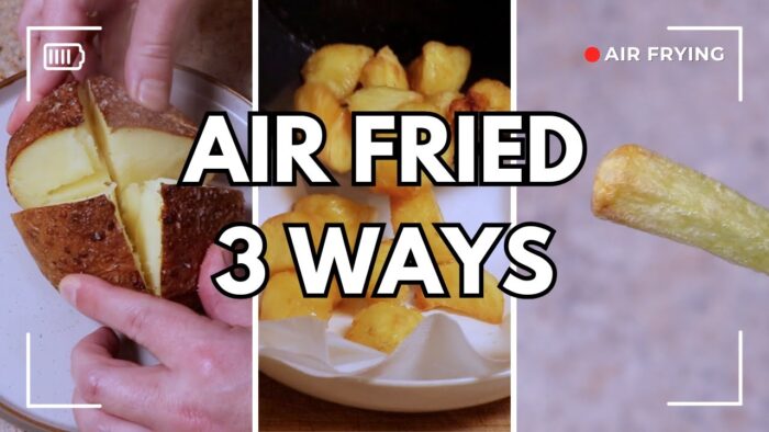 Tres formas de freír patatas con aire (recetas para freidora de aire)