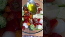 VERDURAS ASADAS EN FREIDORA DE AIRE, receta sana, rápida, deliciosa #recetasfreidoradeaire #airfryer