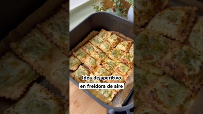 #airfryer 🔥 200 °C – 6 minutos por un lado y 4 minutos por el otro #freidoradeaire #snack #recetas
