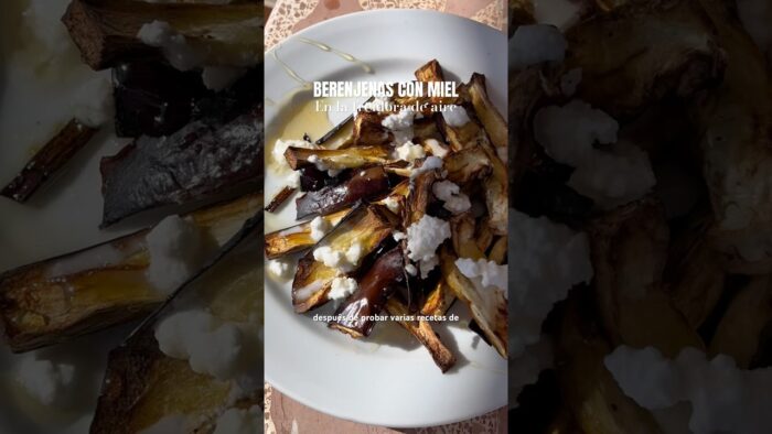 🙋‍♀️prepara las BERENJENAS CON MIEL EN AIRFRYER pero con estos Toppings 😱#shorts